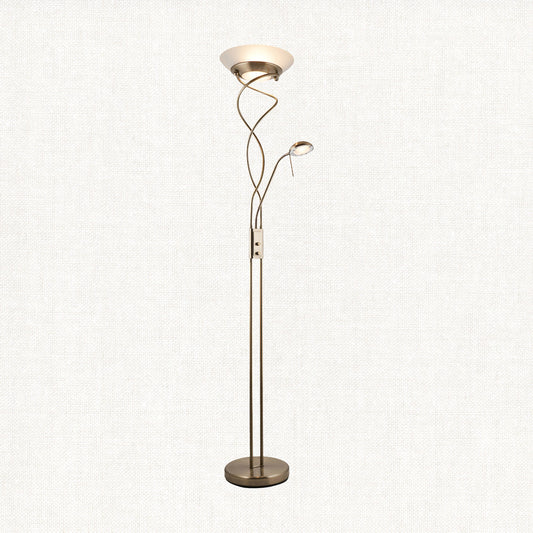 Antique brass plate & frosted glass