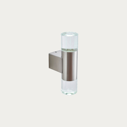 Polished stainless steel & clear crystal