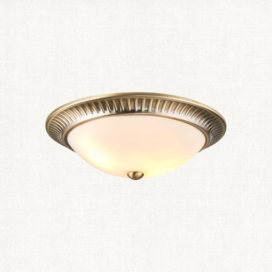 Antique brass plate & frosted glass
