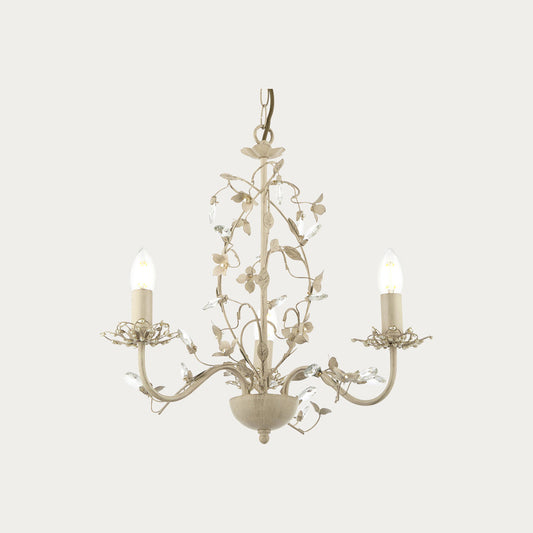 Cream/br gold paint & clear/pearl acrylic