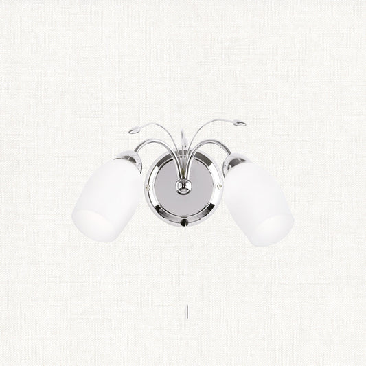Chrome plate & white glass