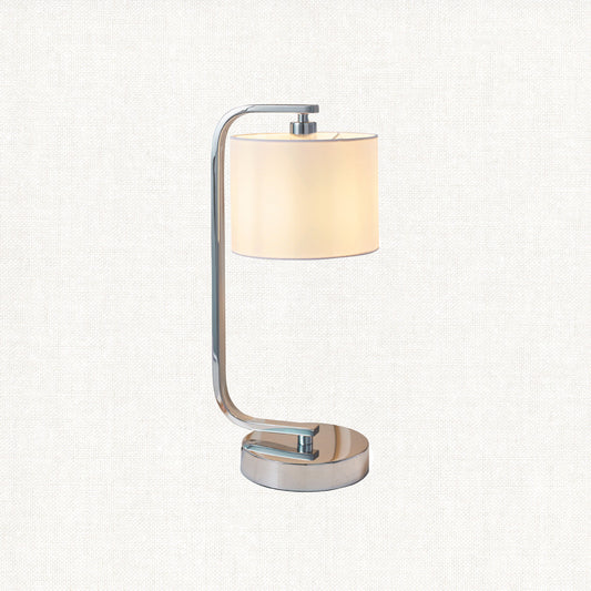 Chrome plate & white fabric