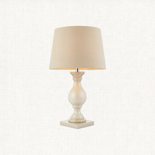 Ivory painted wood & ivory fabric