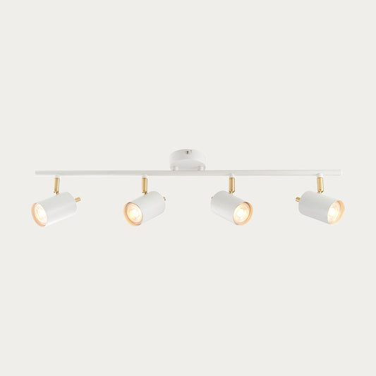Matt white paint & satin brass plate