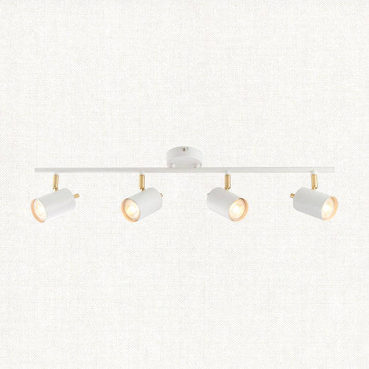 Matt white paint & satin brass plate