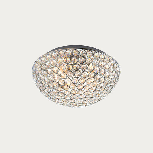 Chrome plate & clear crystal