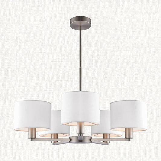 Matt nickel plate & vintage white fabric