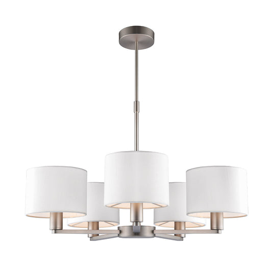 Matt nickel plate & vintage white fabric