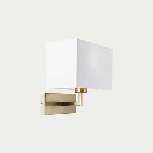 Satin nickel plate & white fabric