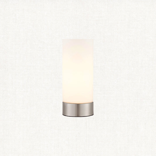 Brushed nickel plate & opal glass