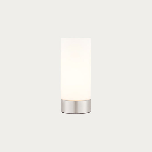 Brushed nickel plate & opal glass