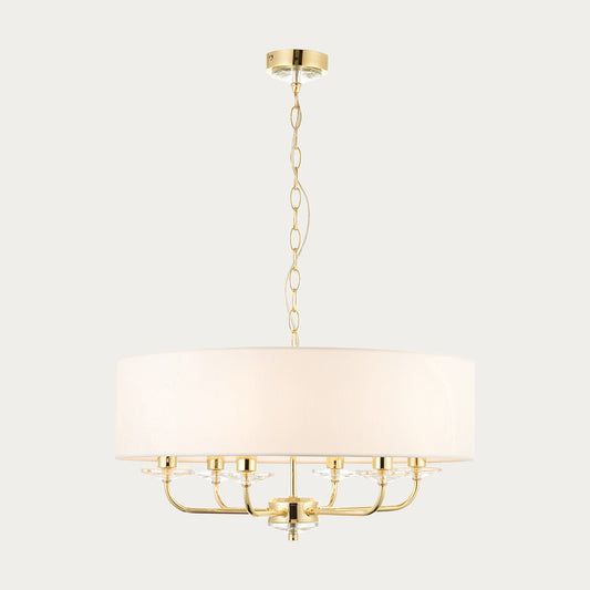 Brass plate & vintage white fabric