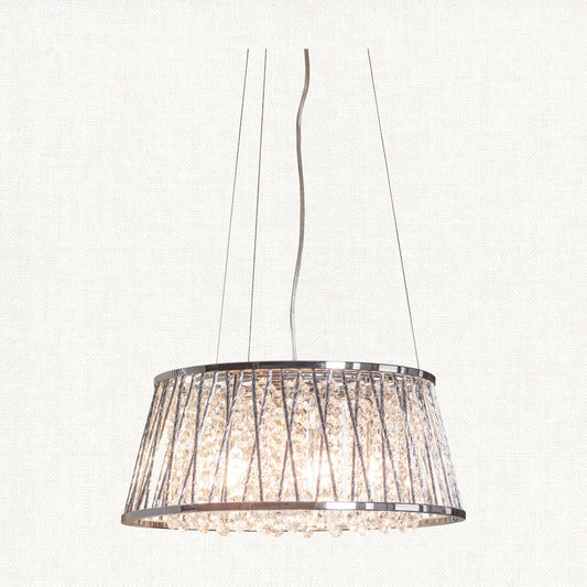 Chrome plate & clear crystal