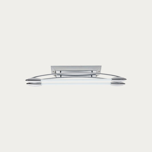 Morgan LED 2 Light Small Flush Light in Chrome and Opal Glass