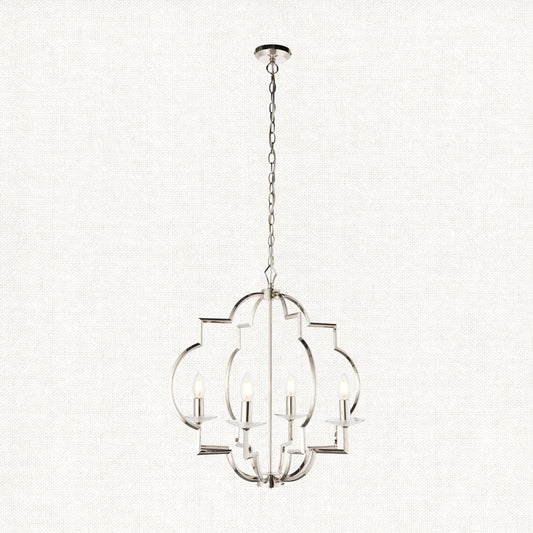 Polished nickel plate & clear crystal