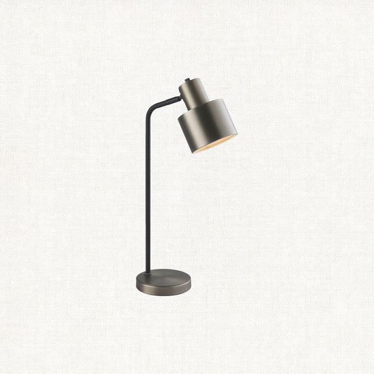 Brushed silver plate & matt black