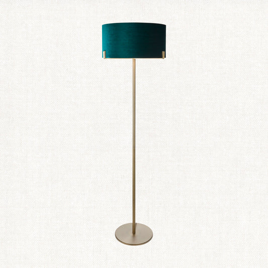 Matt antique brass plate & green velvet