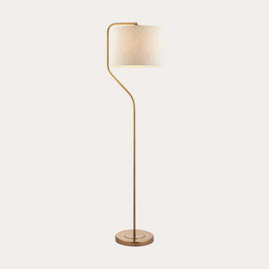 Br aged brass plate & natural linen mix fabric