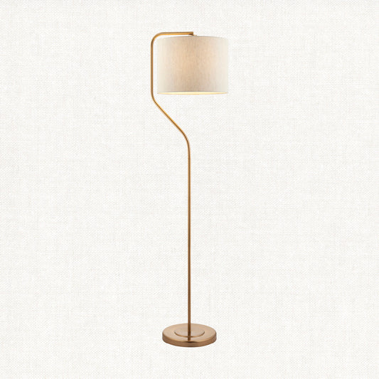 Br aged brass plate & natural linen mix fabric