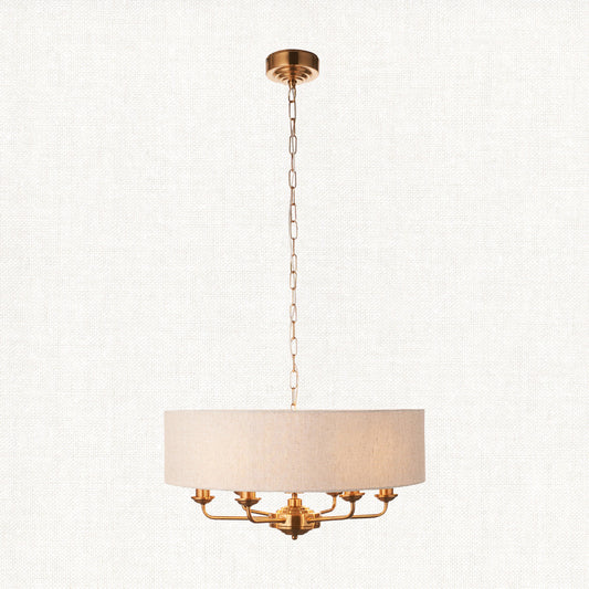 Vintage brass & natural linen