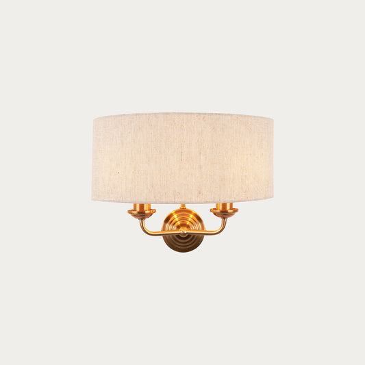 Vintage brass & natural linen