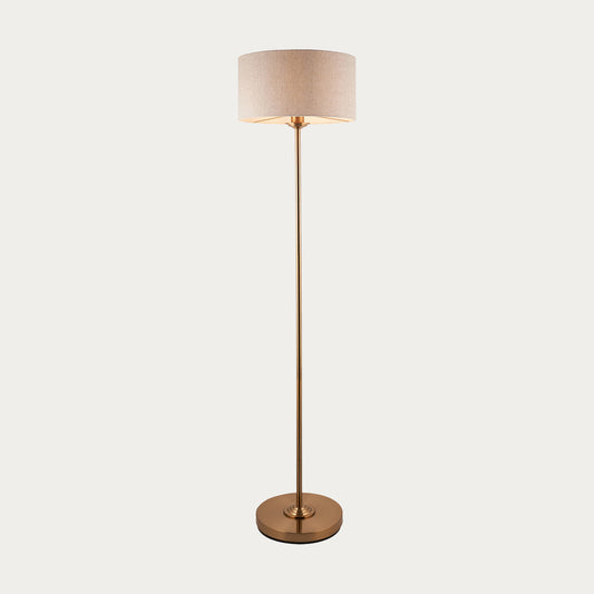 Vintage brass & natural linen