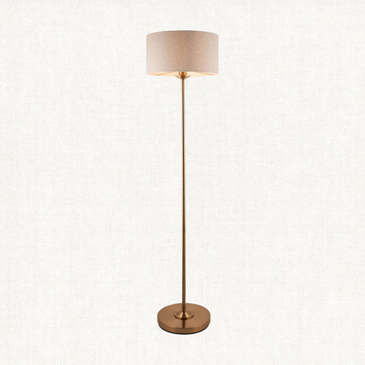 Vintage brass & natural linen