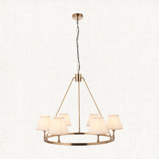 Brushed Aged Brass Plate & Vintage White Fabric