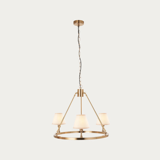 Brushed Aged Brass Plate & Vintage White Fabric