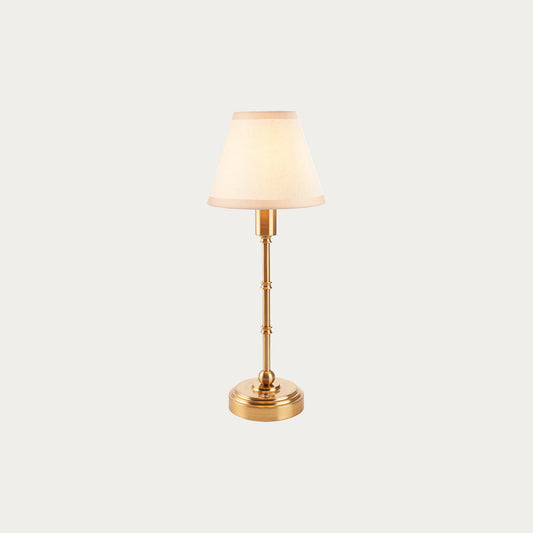 Brushed Aged Brass Plate & Vintage White Fabric