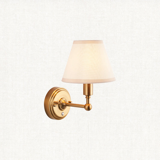 Brushed Aged Brass Plate & Vintage White Fabric