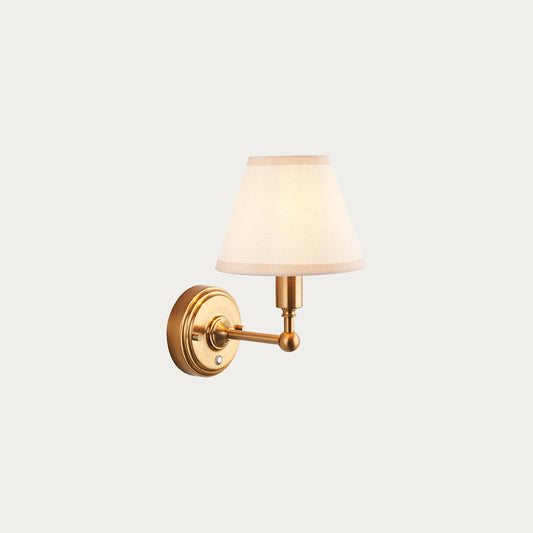 Brushed Aged Brass Plate & Vintage White Fabric