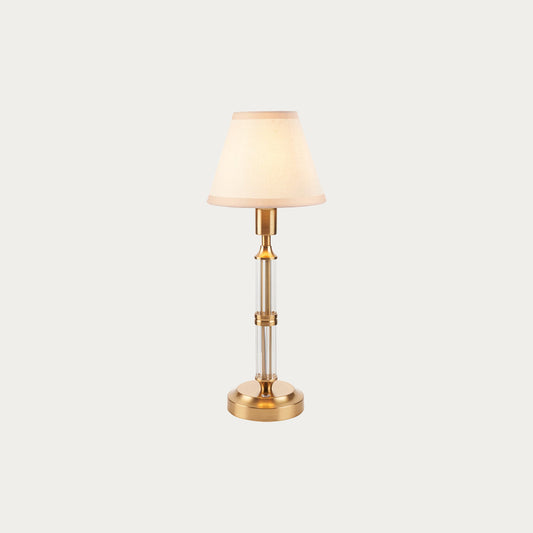 Brushed Aged Brass Plate & Vintage White Fabric