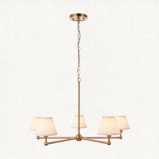 Brushed Aged Brass Plate & Vintage White Fabric