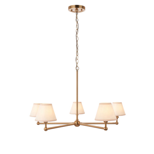 Brushed Aged Brass Plate & Vintage White Fabric