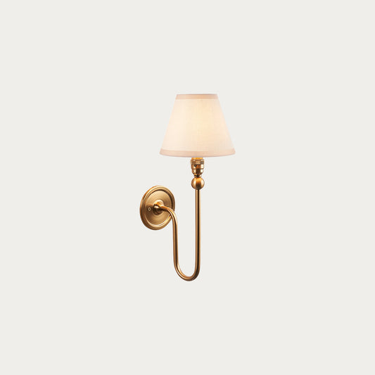 Brushed Aged Brass Plate & Vintage White Fabric