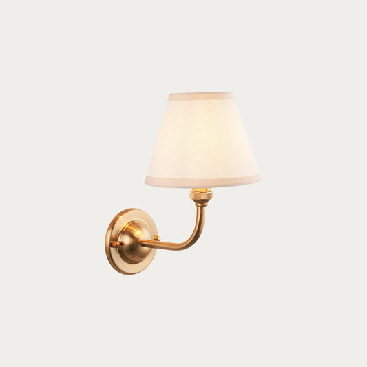 Brushed Aged Brass Plate & Vintage White Fabric