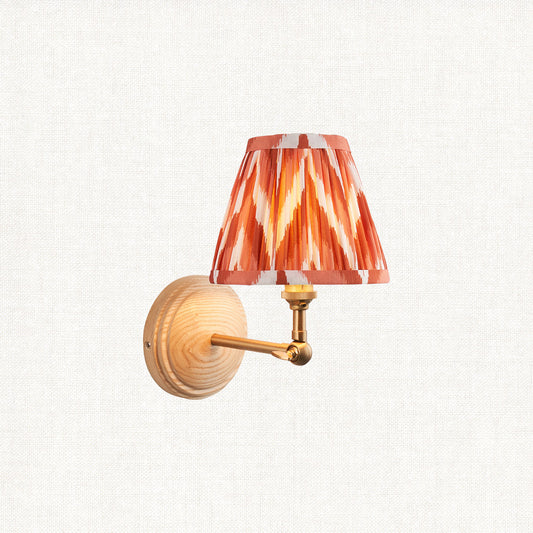 Ash Wood & Apricot Orange Fabric