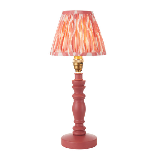 Satin Pink Clay Paint & Coral Pink Fabric