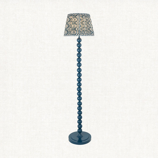 Marlin Blue Fabric & Gloss Almond White Paint