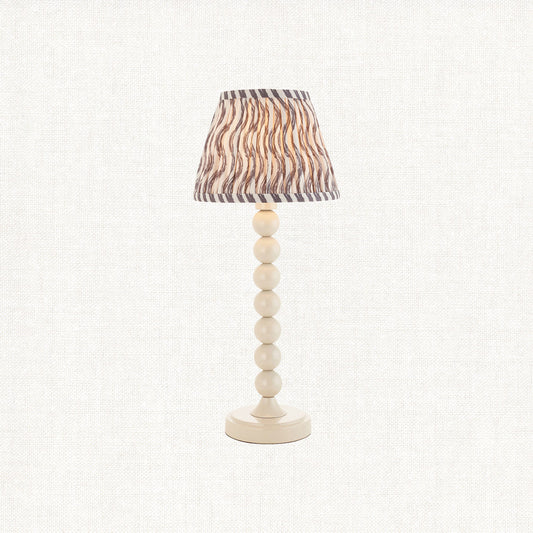 Pearl Grey Fabric & Gloss Almond White Paint