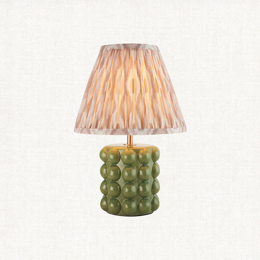 Olive Green Glaze & Neutral Print Fabric