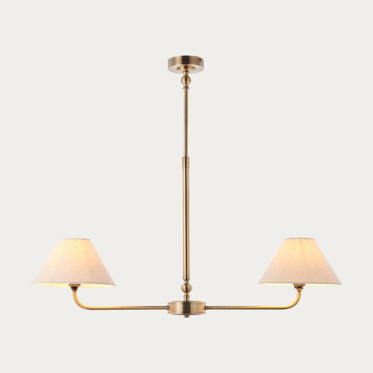 Antique Brass Plate & Natural Faux Linen
