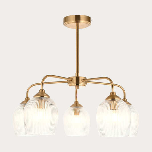 Ashton Ribbed 5-Light Pendant