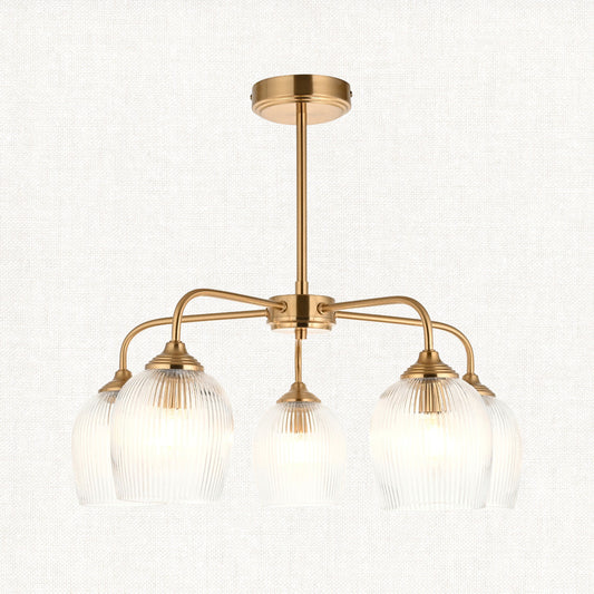 Ashton Ribbed 5-Light Pendant