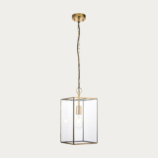 Brice Single Grand Pendant Light in Antique Brass
