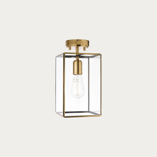 Brice Flush Light in Antique Brass