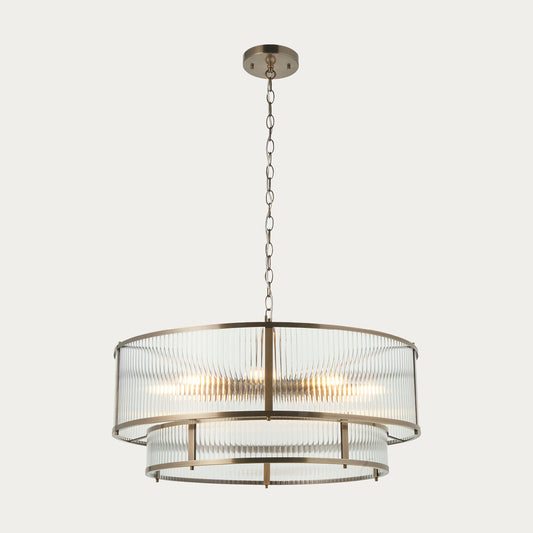 Radley 8-Light Tiered Pendant Light in Antique Brass