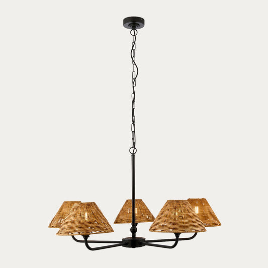 Matt Black & Dark Rattan