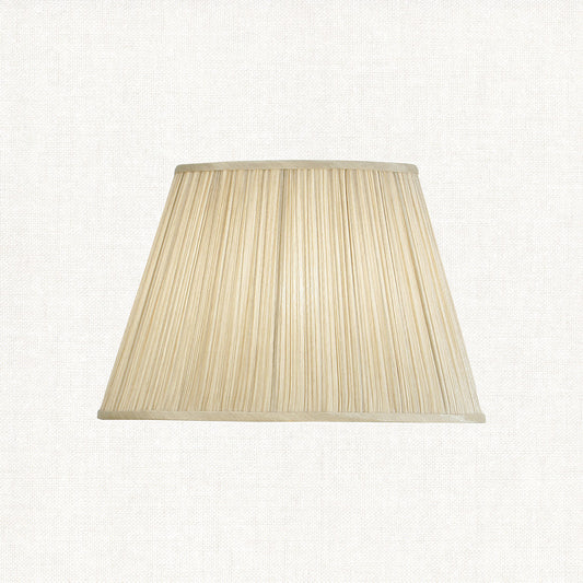 Beige fabric and gloss white 16.5 Inch